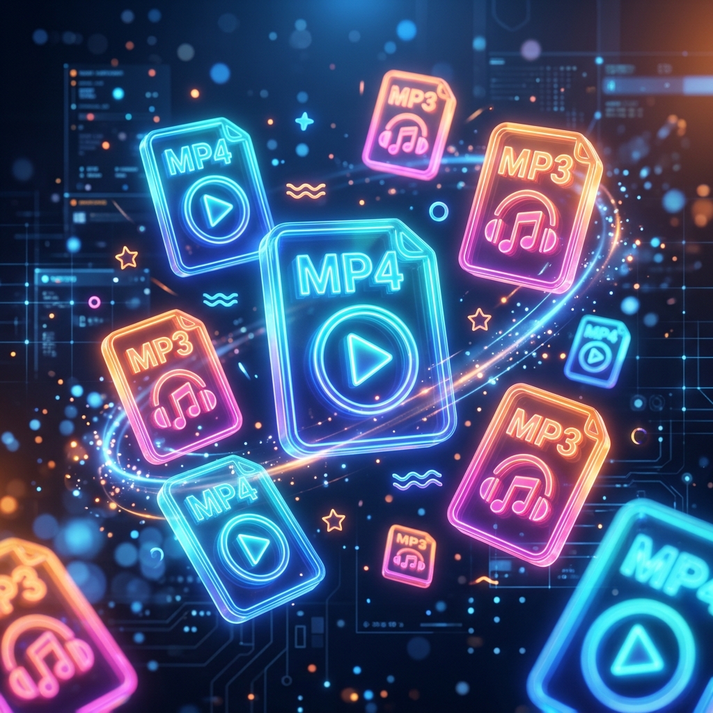 3D illustration related to social media downloading