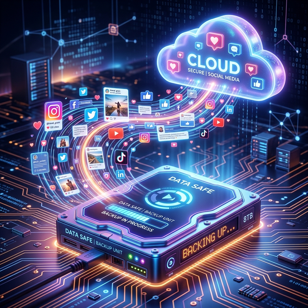 Hard drive backing up cloud data