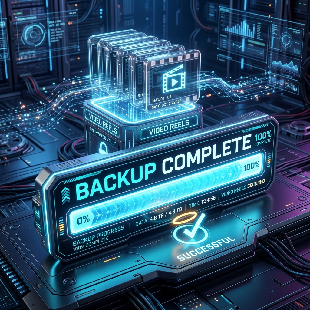 Progress bar showing successful backup